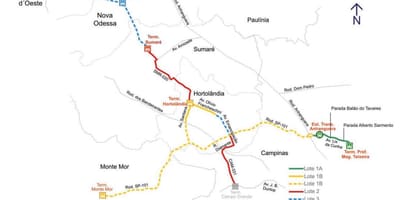 지도 corredor metropolitano Noroeste