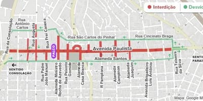 지도 Paulista avenue São Paulo