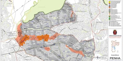 지도 Penha 상파울루-직업의 토양