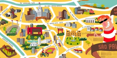 지도 São Paulo 디자인