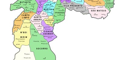 지도 sub-현 São Paulo