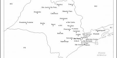 지도 상 파울로의 처녀 주요 도시