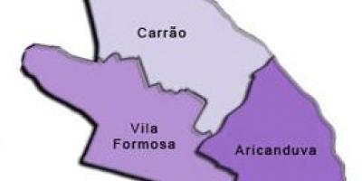 의 지도 아리칸두바-빌라 포모사 sub-현